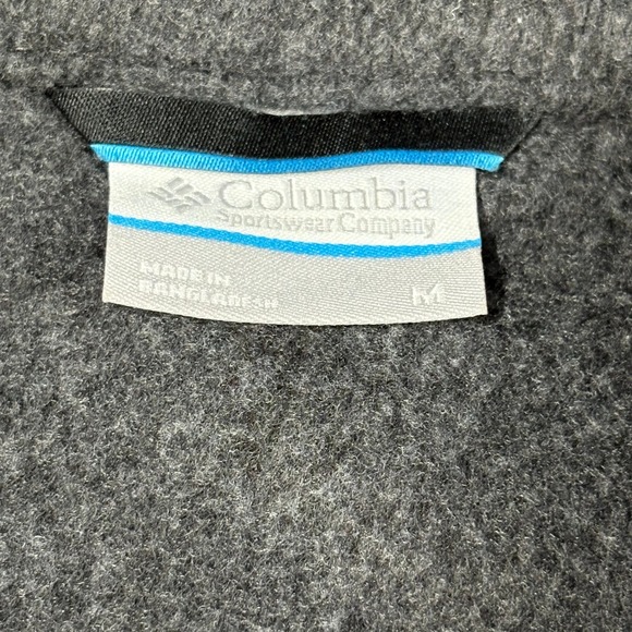 Columbia Mens Fleece Vest‎ Full Zip Gray Sleeveless Outdoor Layering Gorp Hiking - Picture 5 of 6